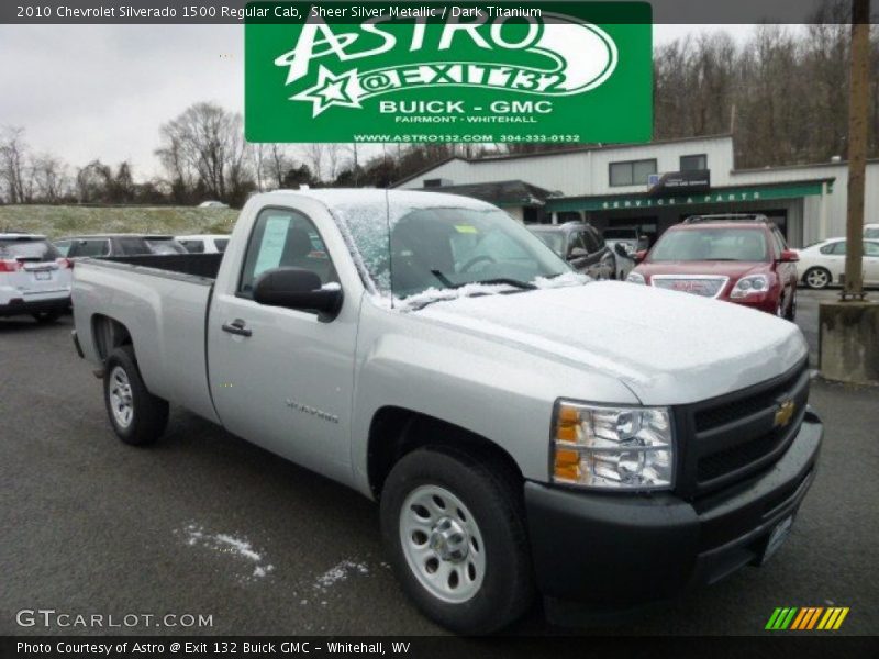 Sheer Silver Metallic / Dark Titanium 2010 Chevrolet Silverado 1500 Regular Cab