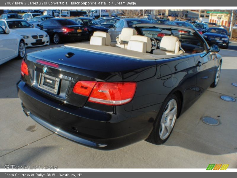 Black Sapphire Metallic / Cream Beige 2007 BMW 3 Series 328i Convertible