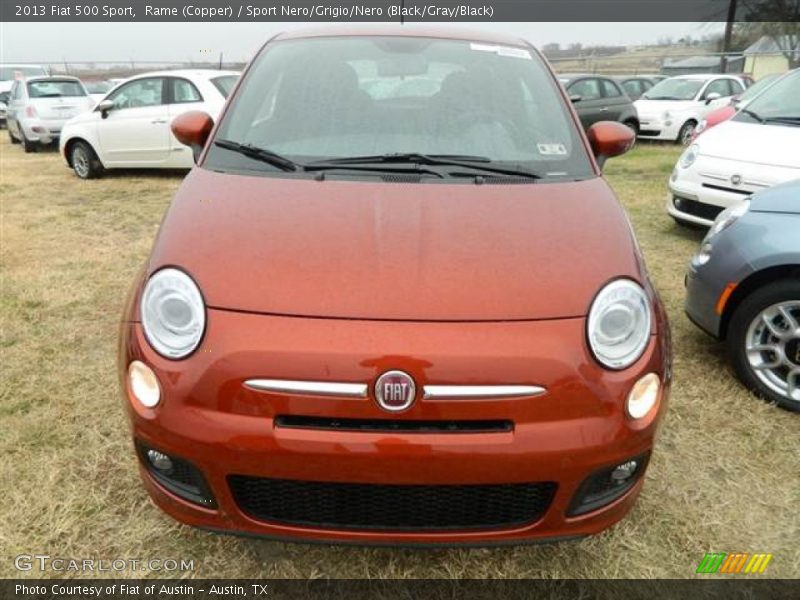 Rame (Copper) / Sport Nero/Grigio/Nero (Black/Gray/Black) 2013 Fiat 500 Sport