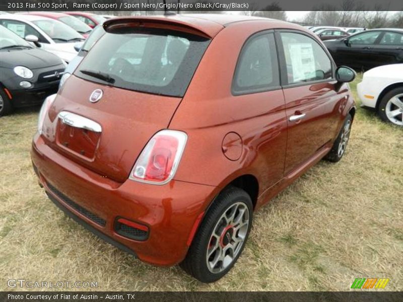 Rame (Copper) / Sport Nero/Grigio/Nero (Black/Gray/Black) 2013 Fiat 500 Sport