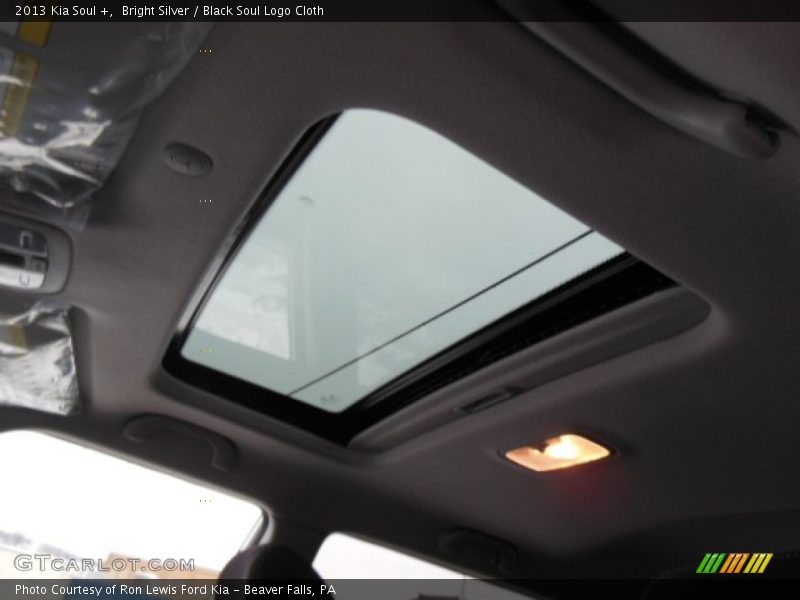 Bright Silver / Black Soul Logo Cloth 2013 Kia Soul +