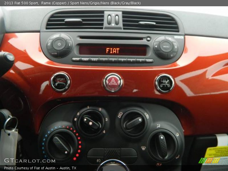Rame (Copper) / Sport Nero/Grigio/Nero (Black/Gray/Black) 2013 Fiat 500 Sport
