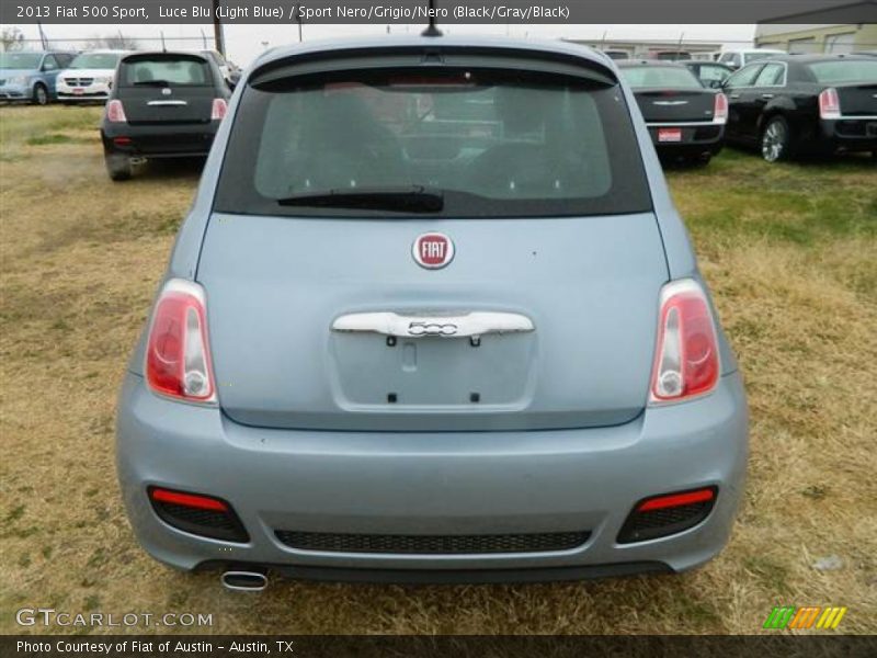 Luce Blu (Light Blue) / Sport Nero/Grigio/Nero (Black/Gray/Black) 2013 Fiat 500 Sport