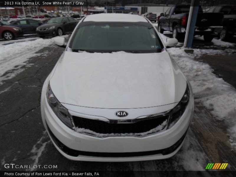 Snow White Pearl / Gray 2013 Kia Optima LX
