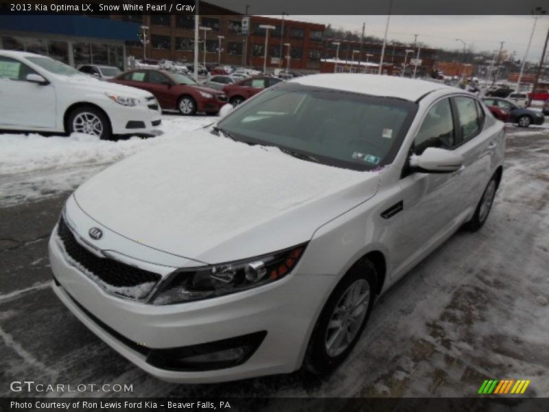 Snow White Pearl / Gray 2013 Kia Optima LX