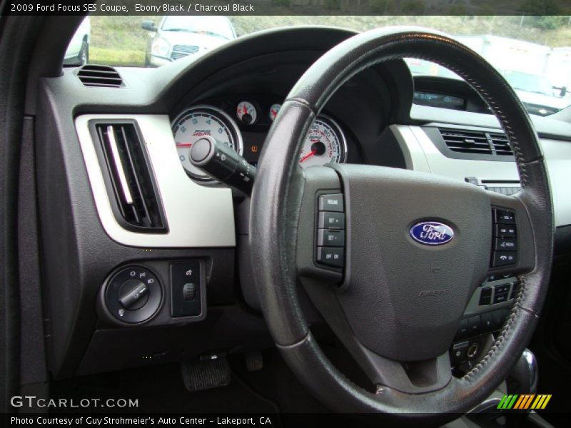 Ebony Black / Charcoal Black 2009 Ford Focus SES Coupe