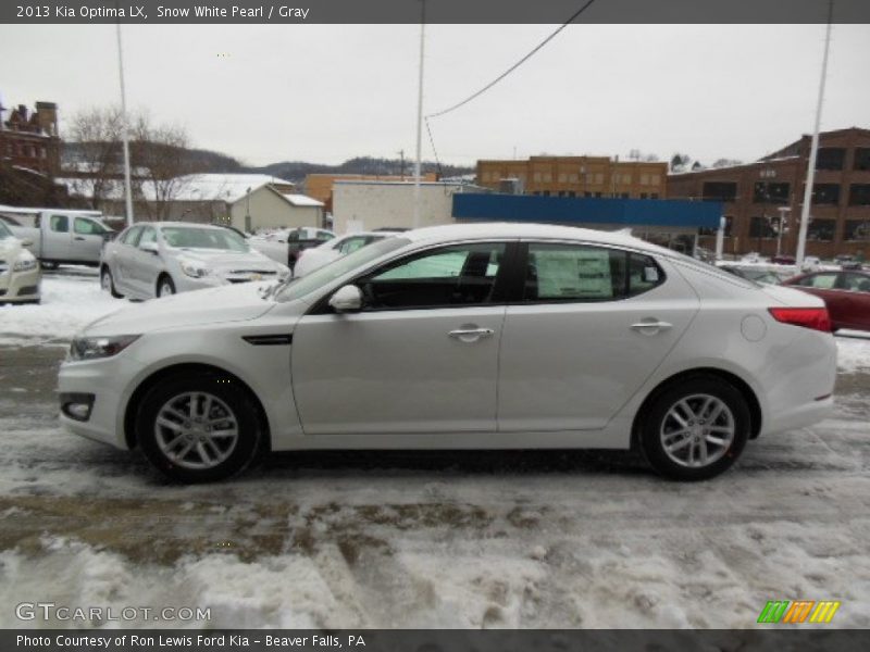 Snow White Pearl / Gray 2013 Kia Optima LX
