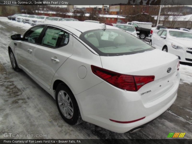Snow White Pearl / Gray 2013 Kia Optima LX