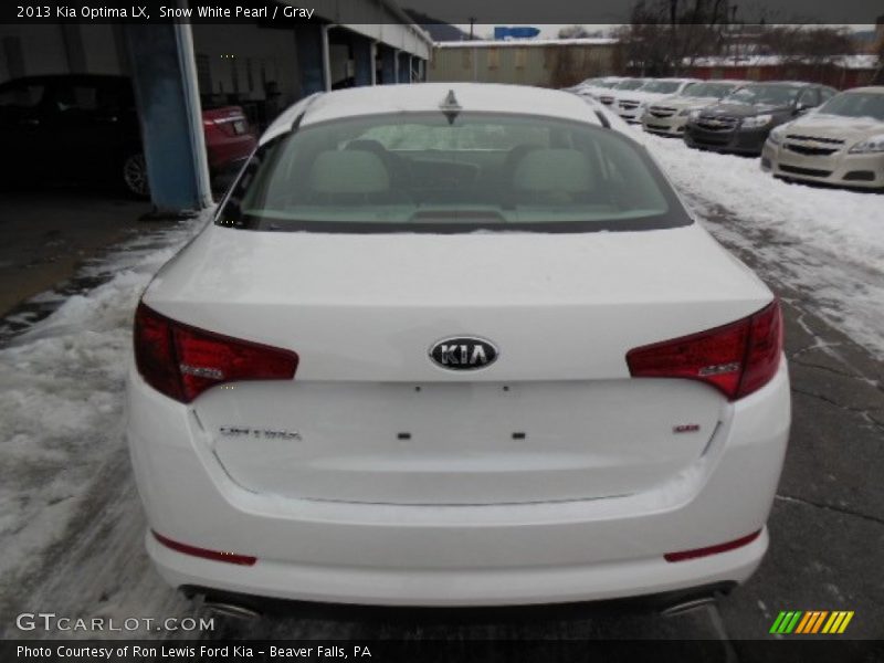 Snow White Pearl / Gray 2013 Kia Optima LX