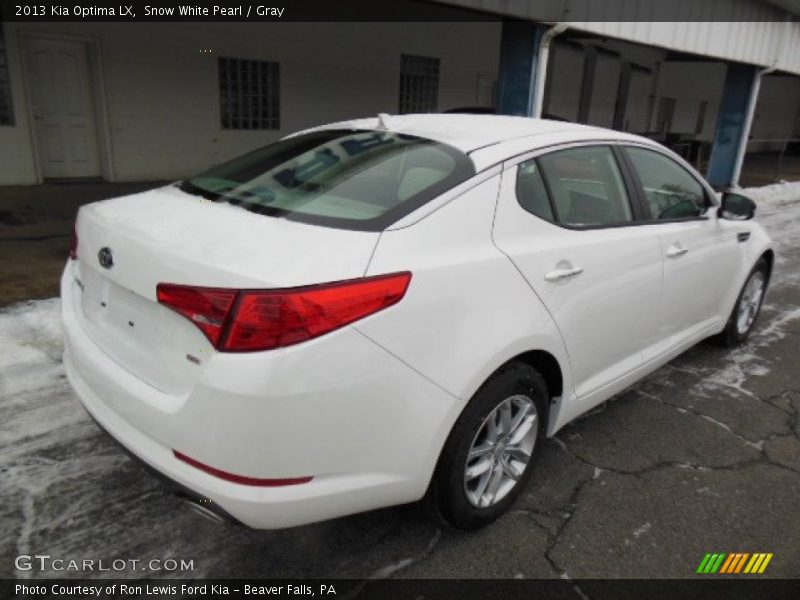 Snow White Pearl / Gray 2013 Kia Optima LX