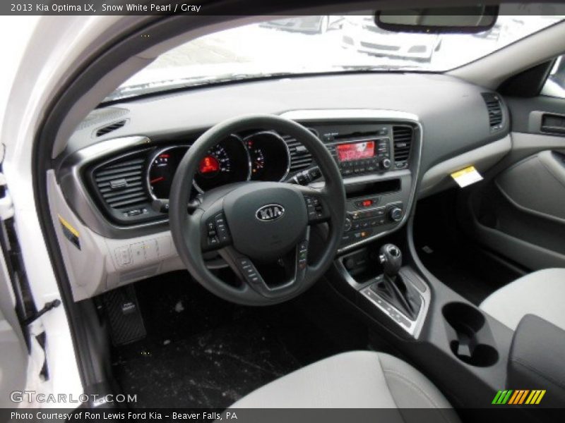 Snow White Pearl / Gray 2013 Kia Optima LX