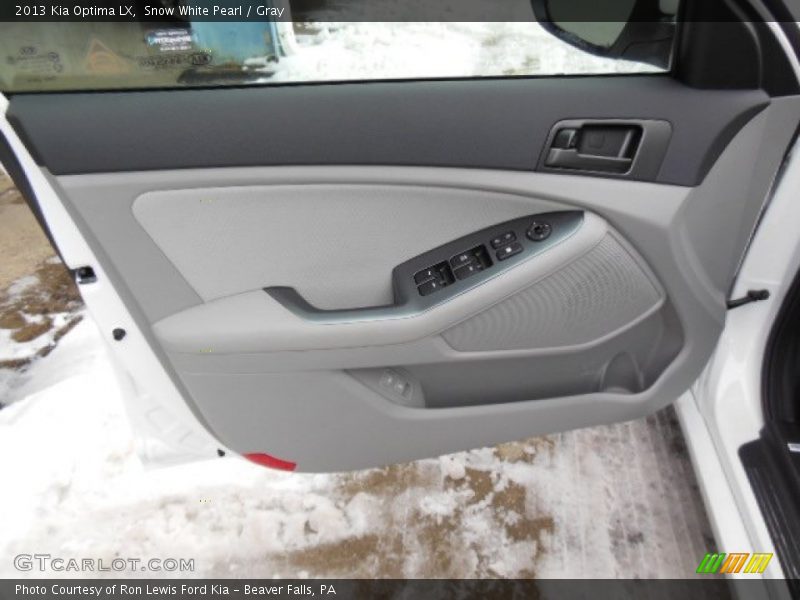 Snow White Pearl / Gray 2013 Kia Optima LX