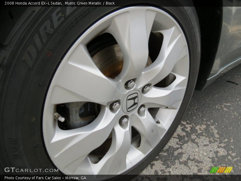 Mystic Green Metallic / Black 2008 Honda Accord EX-L Sedan