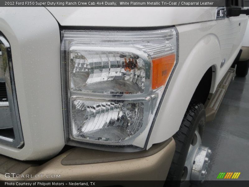 White Platinum Metallic Tri-Coat / Chaparral Leather 2012 Ford F350 Super Duty King Ranch Crew Cab 4x4 Dually