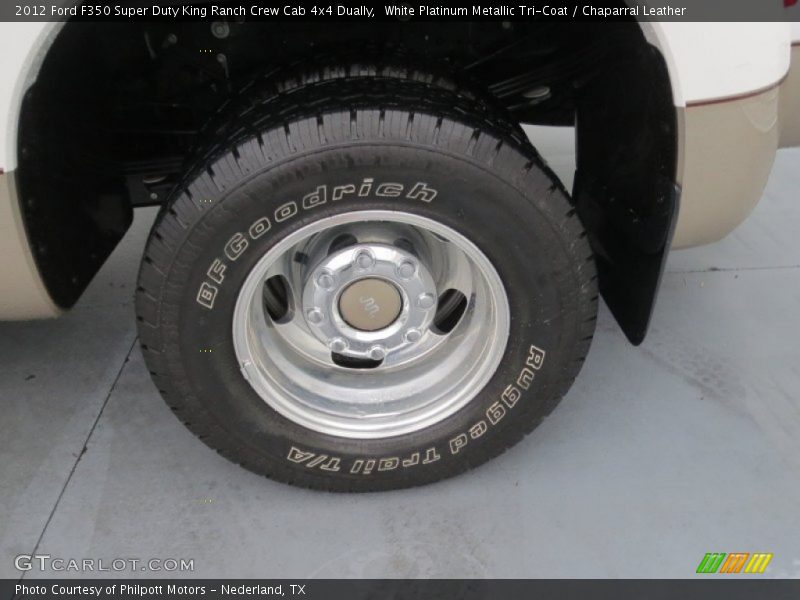 White Platinum Metallic Tri-Coat / Chaparral Leather 2012 Ford F350 Super Duty King Ranch Crew Cab 4x4 Dually