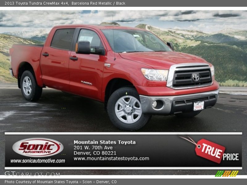 Barcelona Red Metallic / Black 2013 Toyota Tundra CrewMax 4x4