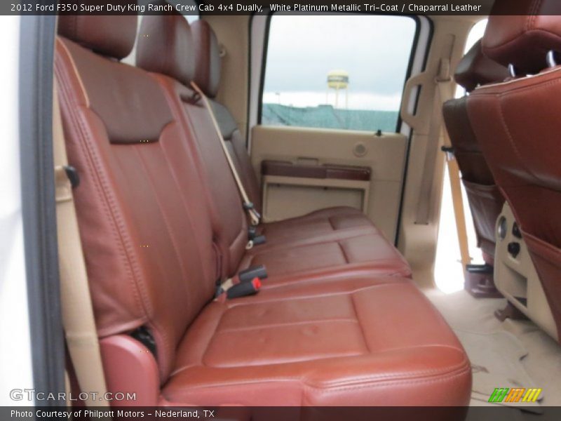 White Platinum Metallic Tri-Coat / Chaparral Leather 2012 Ford F350 Super Duty King Ranch Crew Cab 4x4 Dually