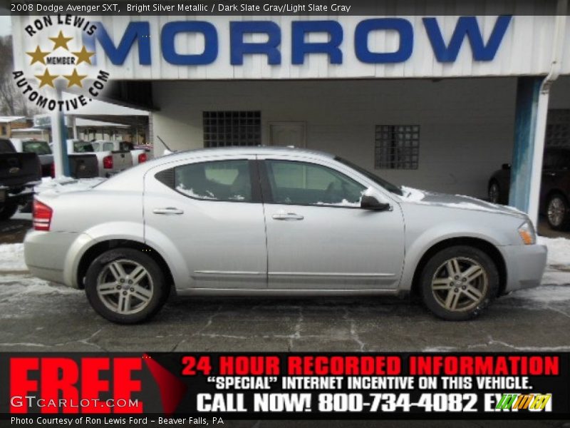 Bright Silver Metallic / Dark Slate Gray/Light Slate Gray 2008 Dodge Avenger SXT
