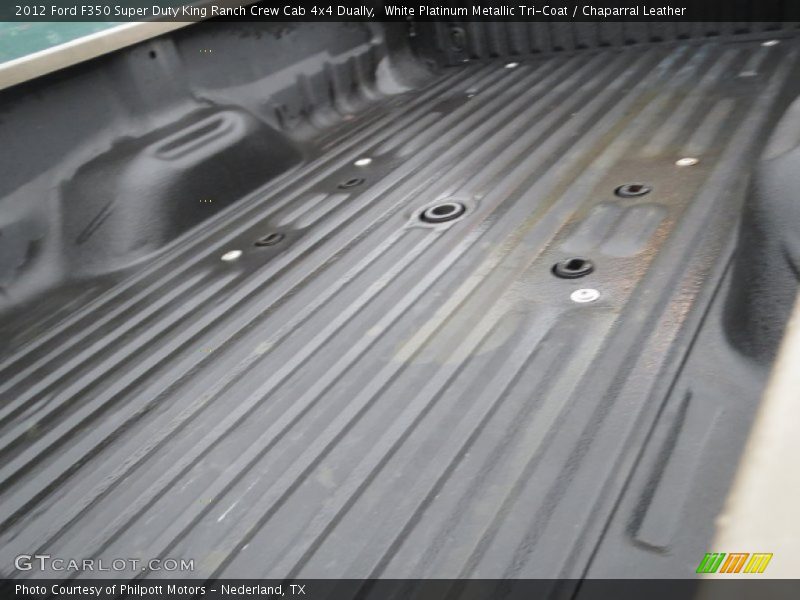 White Platinum Metallic Tri-Coat / Chaparral Leather 2012 Ford F350 Super Duty King Ranch Crew Cab 4x4 Dually