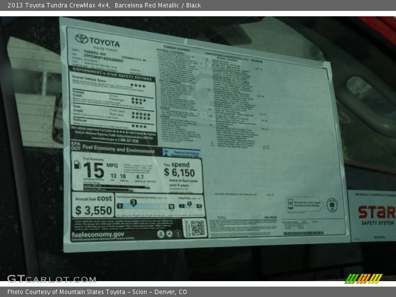 Barcelona Red Metallic / Black 2013 Toyota Tundra CrewMax 4x4