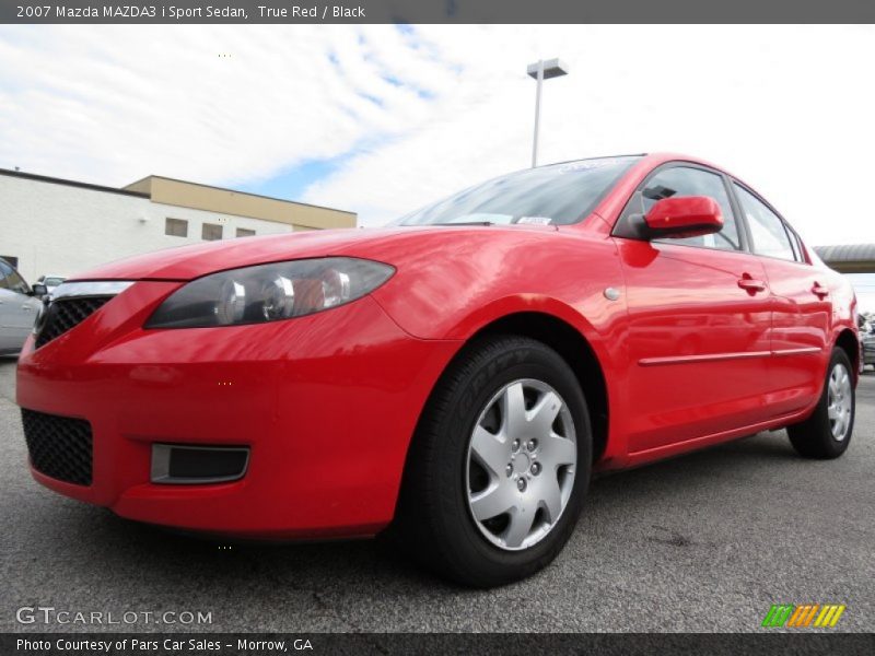 True Red / Black 2007 Mazda MAZDA3 i Sport Sedan