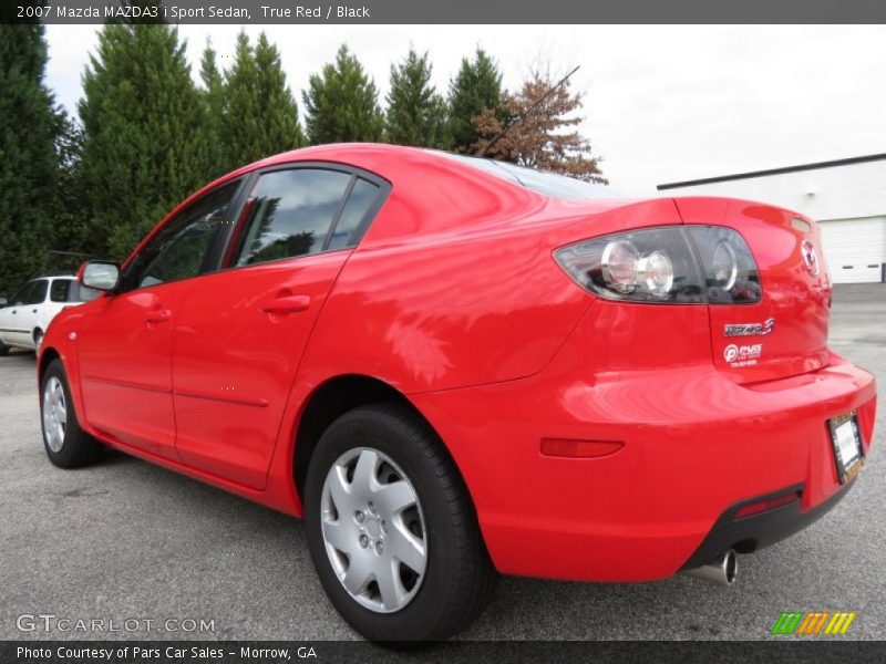 True Red / Black 2007 Mazda MAZDA3 i Sport Sedan