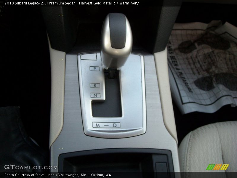  2010 Legacy 2.5i Premium Sedan Lineartronic CVT Automatic Shifter