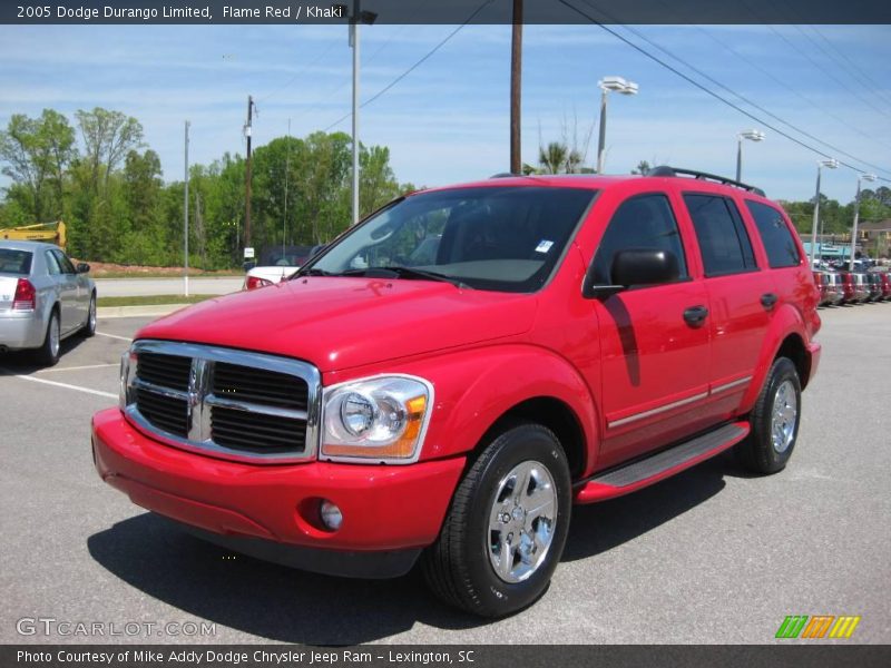 Flame Red / Khaki 2005 Dodge Durango Limited
