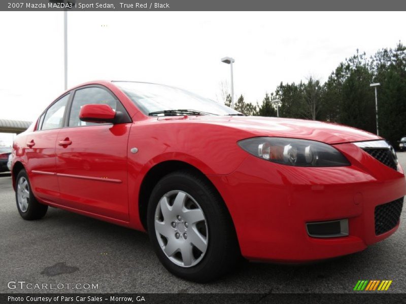 True Red / Black 2007 Mazda MAZDA3 i Sport Sedan