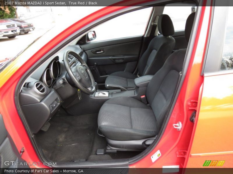True Red / Black 2007 Mazda MAZDA3 i Sport Sedan