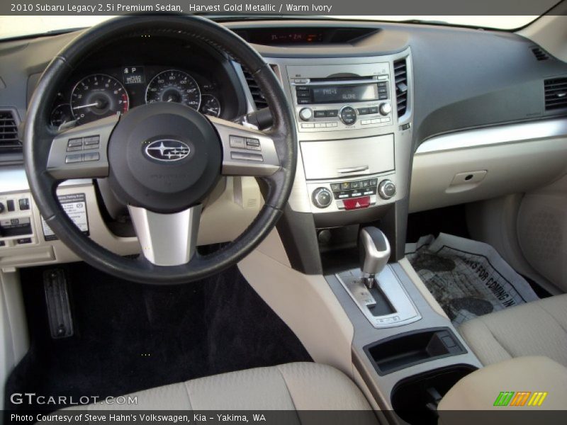 Dashboard of 2010 Legacy 2.5i Premium Sedan