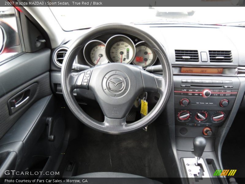 True Red / Black 2007 Mazda MAZDA3 i Sport Sedan