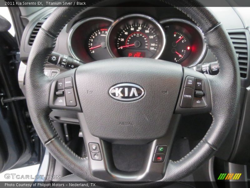 Titanium Silver / Black 2011 Kia Sorento EX