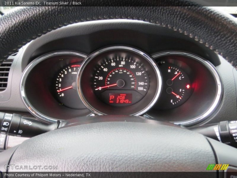 Titanium Silver / Black 2011 Kia Sorento EX