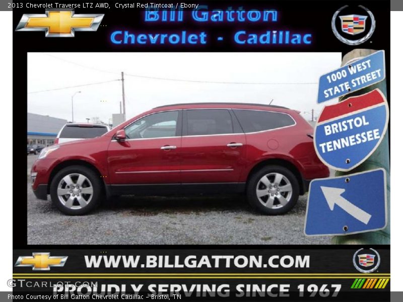 Crystal Red Tintcoat / Ebony 2013 Chevrolet Traverse LTZ AWD