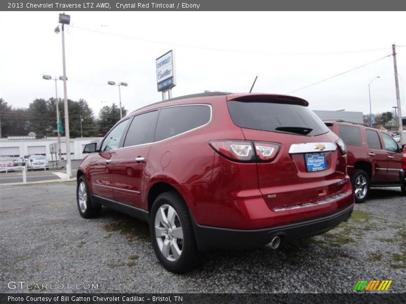 Crystal Red Tintcoat / Ebony 2013 Chevrolet Traverse LTZ AWD