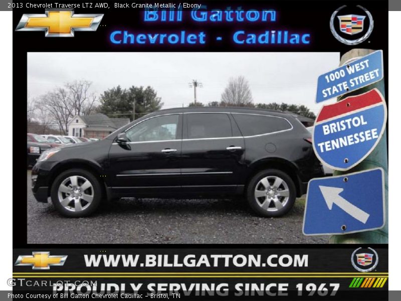 Black Granite Metallic / Ebony 2013 Chevrolet Traverse LTZ AWD