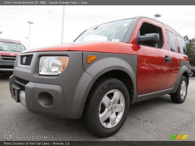Sunset Orange Pearl / Gray 2004 Honda Element EX AWD