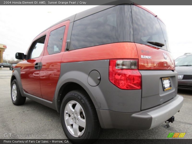 Sunset Orange Pearl / Gray 2004 Honda Element EX AWD