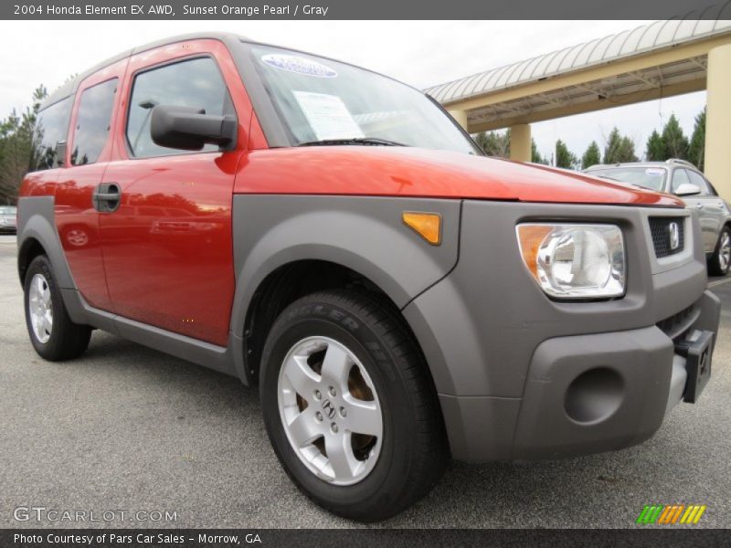 Sunset Orange Pearl / Gray 2004 Honda Element EX AWD