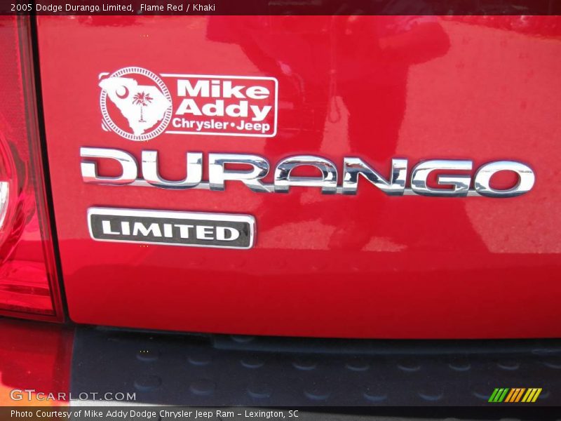 Flame Red / Khaki 2005 Dodge Durango Limited