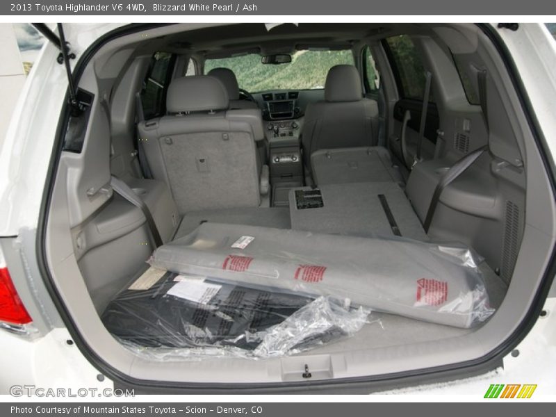Blizzard White Pearl / Ash 2013 Toyota Highlander V6 4WD