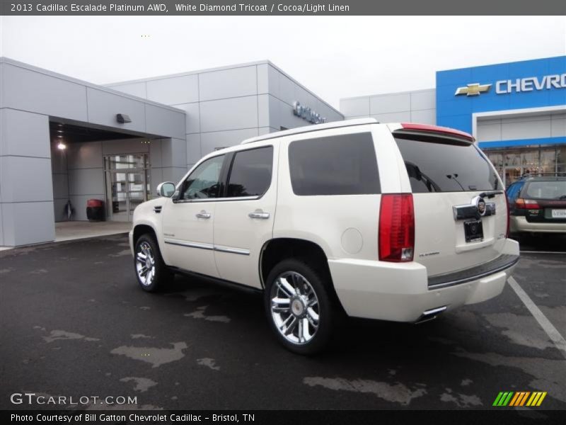 White Diamond Tricoat / Cocoa/Light Linen 2013 Cadillac Escalade Platinum AWD