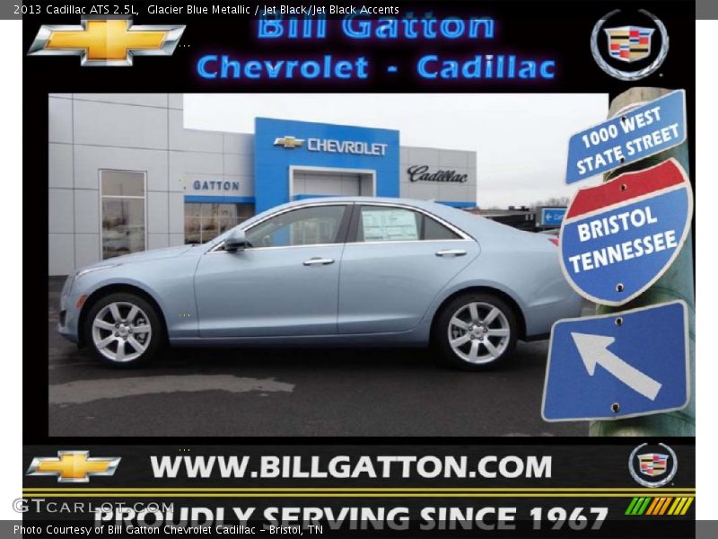 Glacier Blue Metallic / Jet Black/Jet Black Accents 2013 Cadillac ATS 2.5L