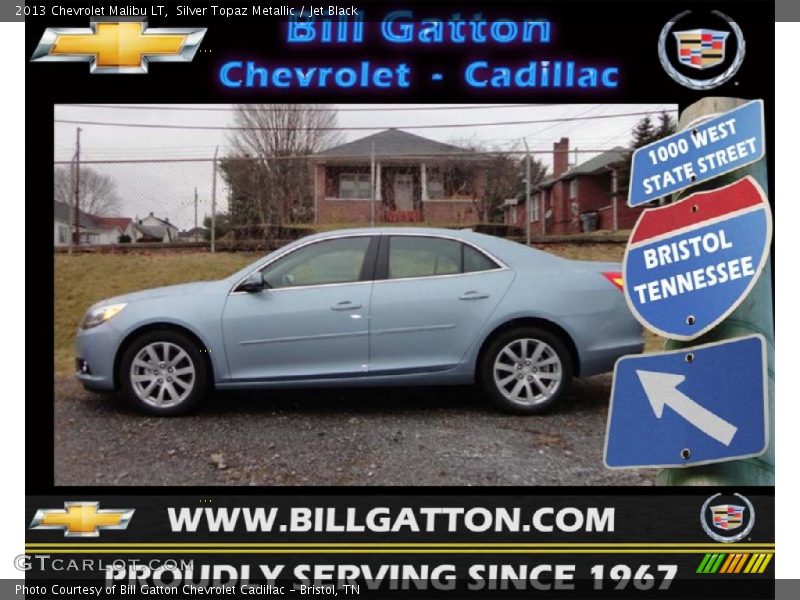 Silver Topaz Metallic / Jet Black 2013 Chevrolet Malibu LT