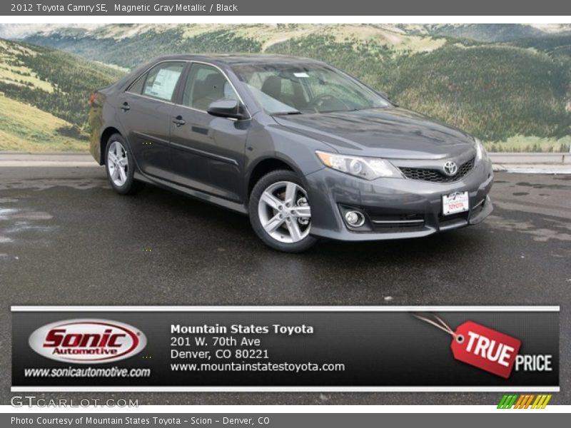 Magnetic Gray Metallic / Black 2012 Toyota Camry SE