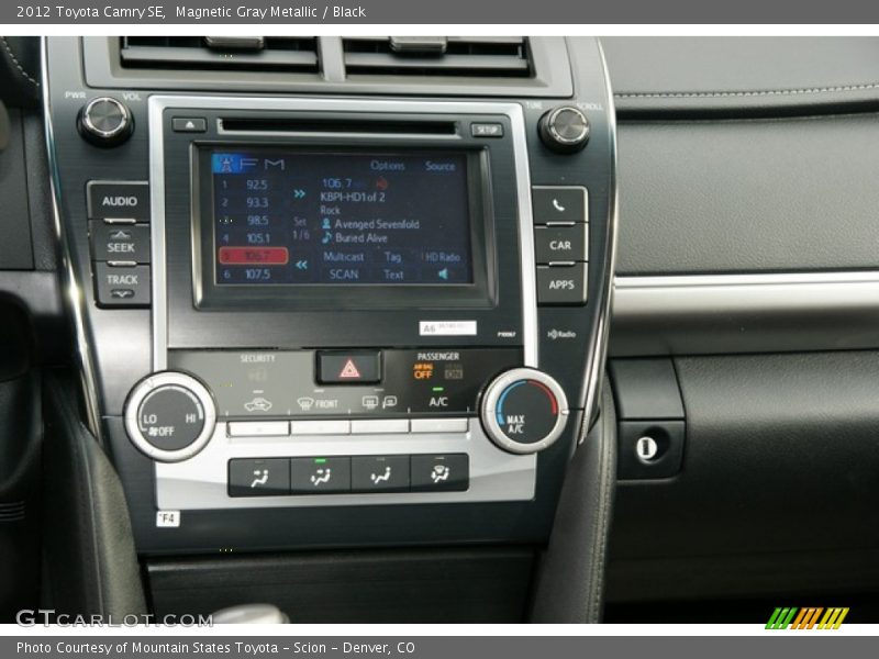 Magnetic Gray Metallic / Black 2012 Toyota Camry SE