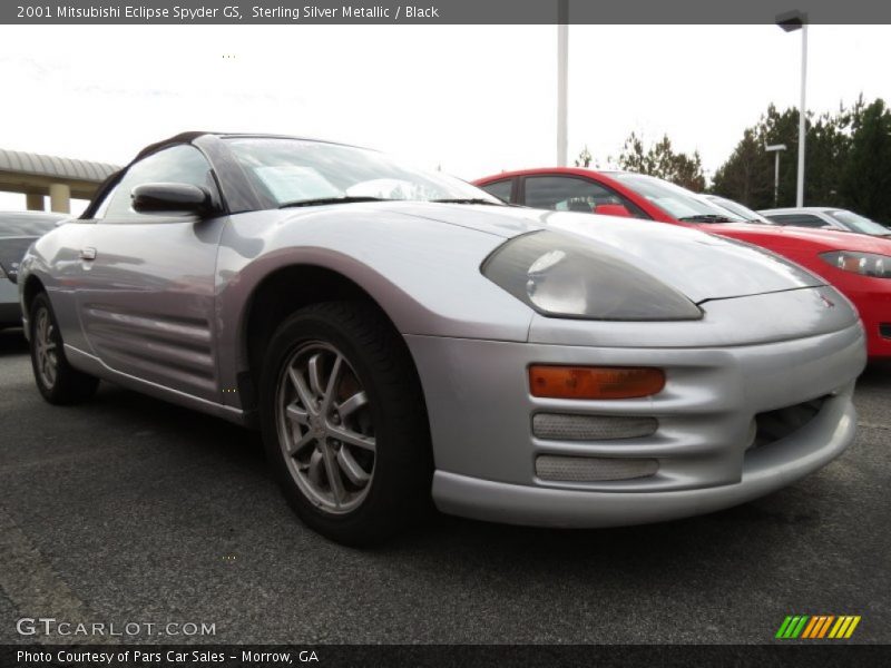 Sterling Silver Metallic / Black 2001 Mitsubishi Eclipse Spyder GS