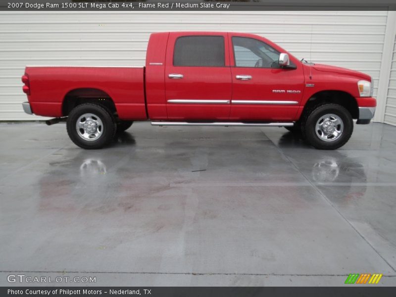 Flame Red / Medium Slate Gray 2007 Dodge Ram 1500 SLT Mega Cab 4x4