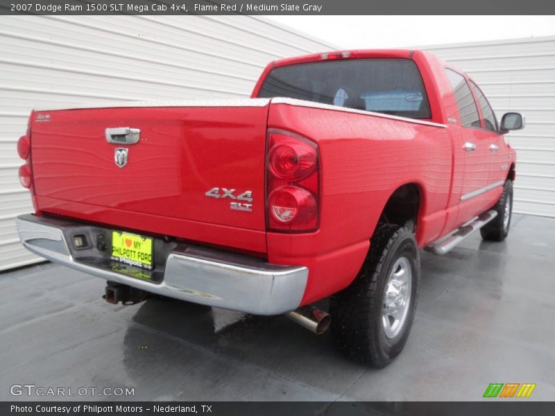 Flame Red / Medium Slate Gray 2007 Dodge Ram 1500 SLT Mega Cab 4x4